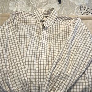 Ariat Men's Checkered Shirt - Brown and White